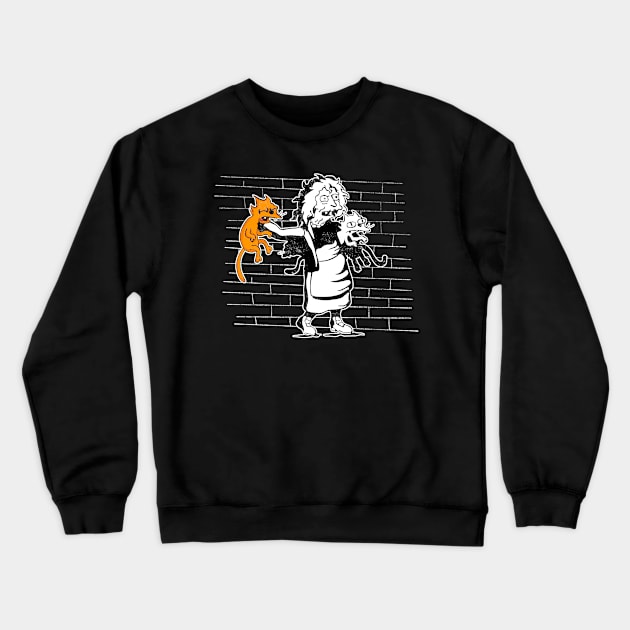 Throwing cats Crewneck Sweatshirt by noreu